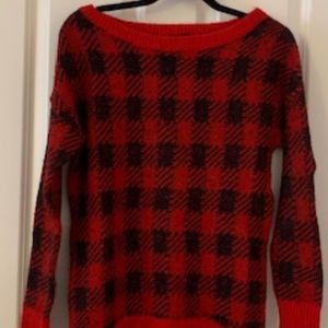 Express Cozy Checkered Pullover